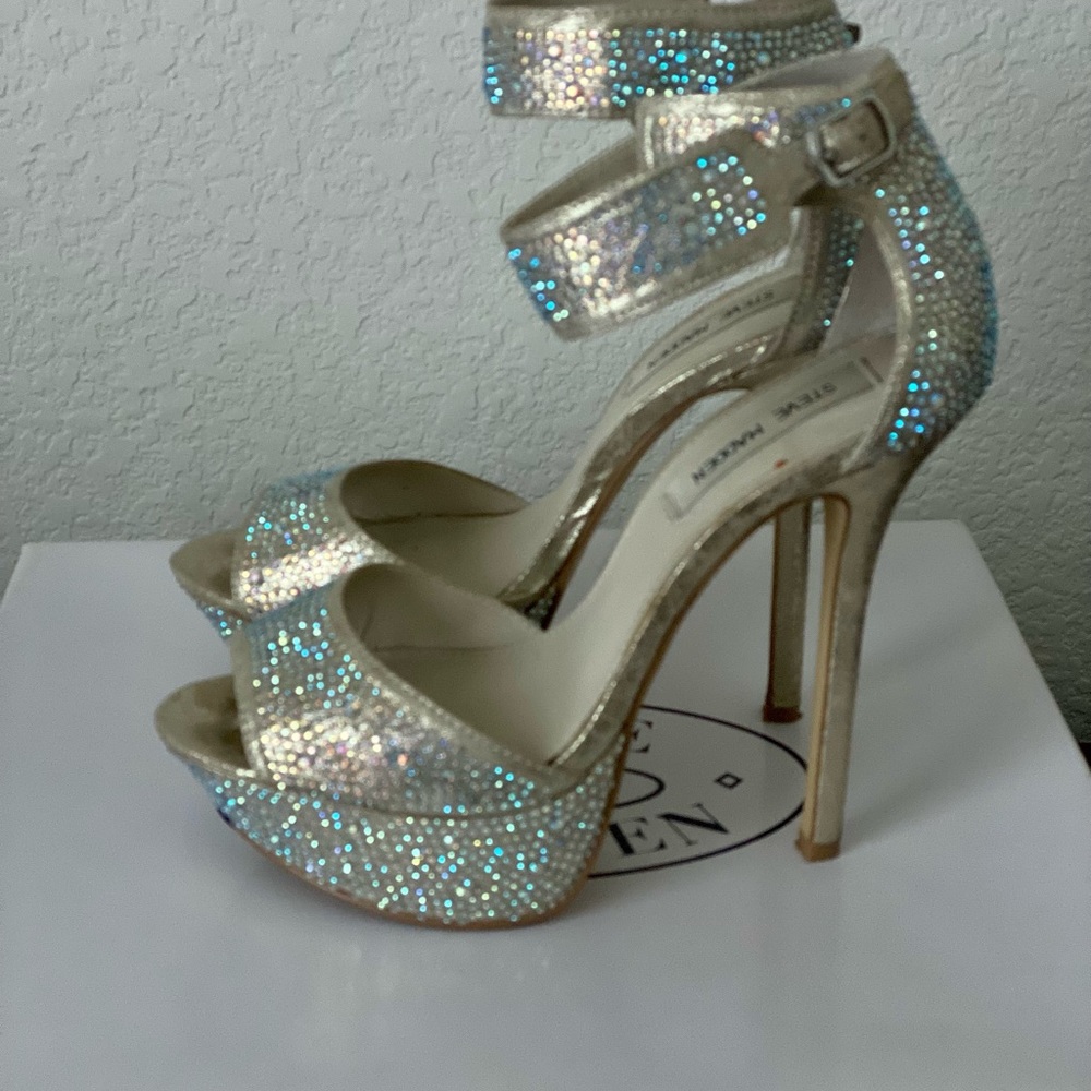 Steve Madden Rhinestone Platform Heels - Picture 4 of 7